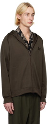 NEEDLES Brown Zipped Hoodie