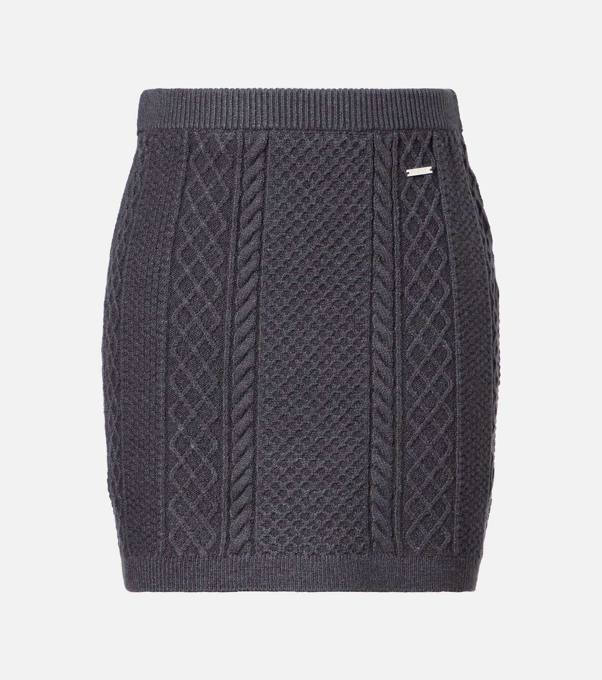 JW Anderson Cable-knit wool and cotton-blend miniskirt