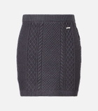 JW Anderson Cable-knit wool and cotton-blend miniskirt