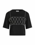 Sandro Womens T-shirt in Black
