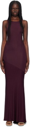 Atlein Purple Bias-Cut Maxi Dress