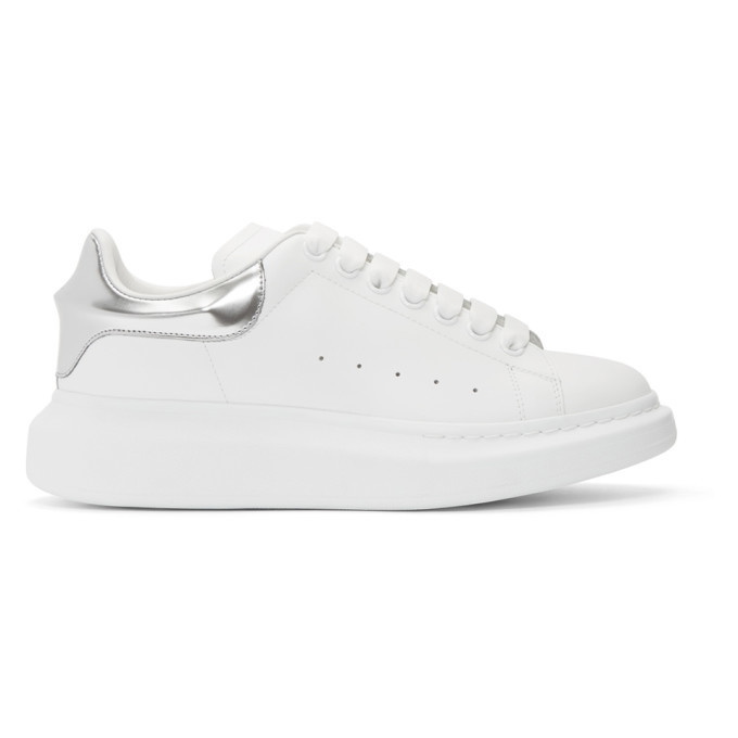 Photo: Alexander McQueen White and Silver Oversized Sneakers
