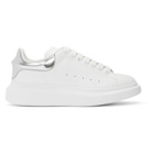 Alexander McQueen White and Silver Oversized Sneakers