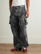 424 - Straight-Leg Camouflage-Print Cotton-Ripstop Trousers - Black