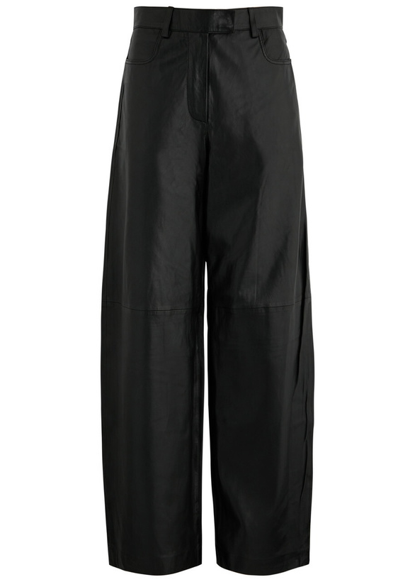 Photo: Remain BY Birger Christensen Wide-leg Leather Trousers Black