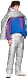 ERL Silver Hooded Puffer Jacket