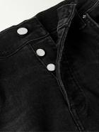 AMIRI - Skinny-Fit Logo-Appliquéd Distressed Embroidered Jeans - Black