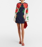 La DoubleJ Supremes printed satin minidress