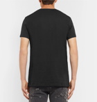 Balmain - Slim-Fit Metallic Logo-Print Cotton-Jersey T-Shirt - Men - Black