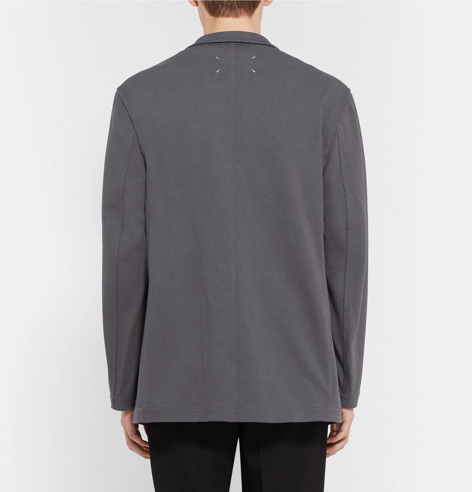 Maison Margiela - Grey Oversized Reversible Cotton-Jersey Blazer - Gray