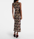 Etro Paisley semi-sheer midi dress