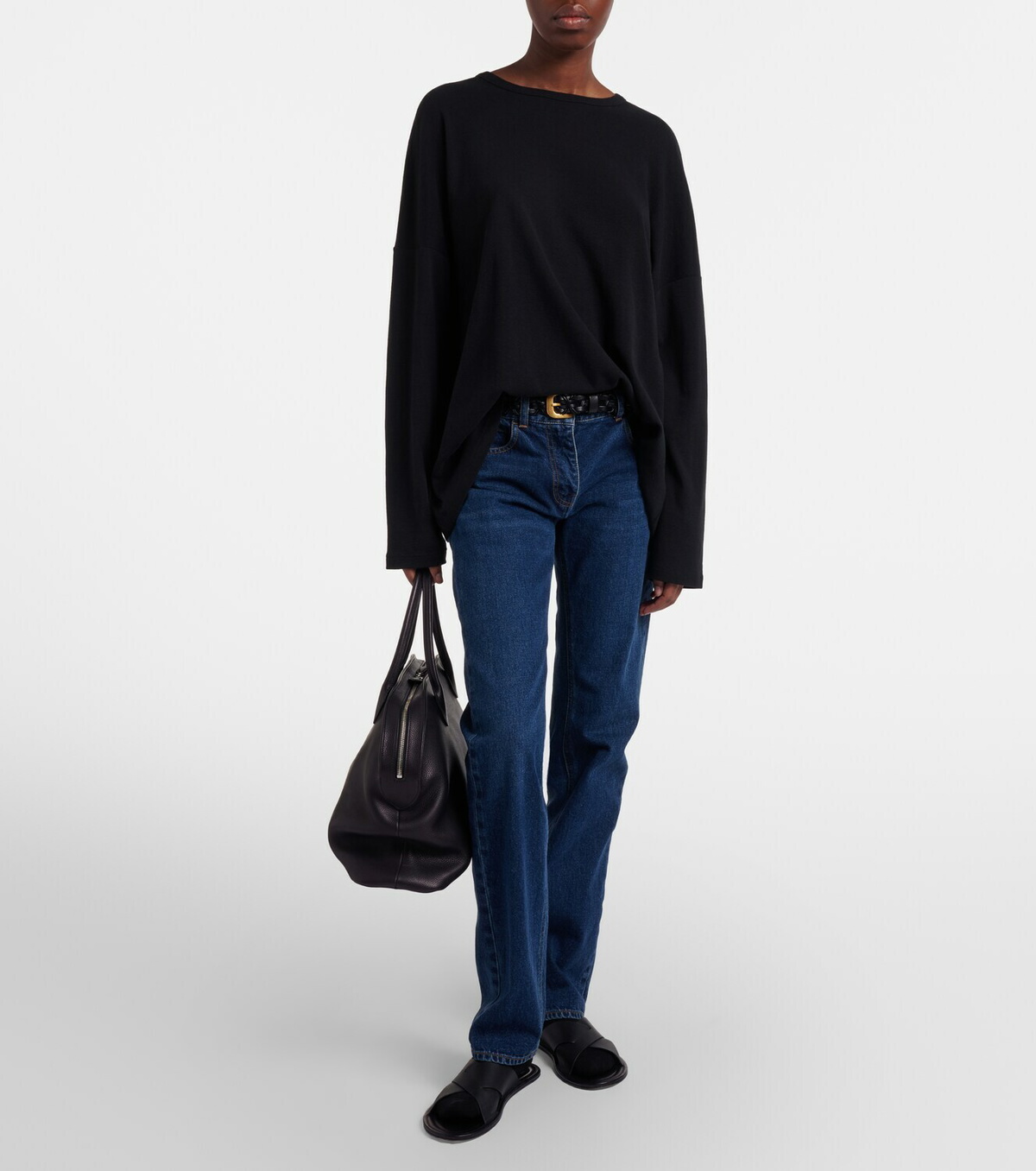 The Row Agnes 16 leather tote bag