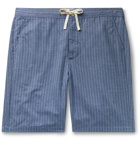 Oliver Spencer Loungewear - Townsend Striped Cotton Pyjama Shorts - Blue