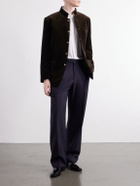 Favourbrook - Nehru Cotton-Velvet Blazer - Green