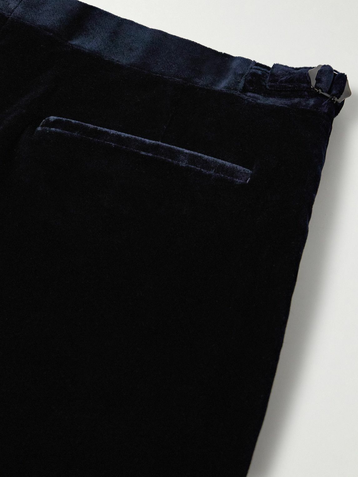 Richard James - Chapman Straight-Leg Cotton-Velour Trousers - Blue