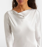Tove Cordelia silk satin and chiffon maxi dress