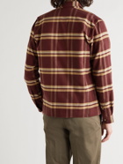 JOHN ELLIOTT - Checked Cotton-Flannel Shirt - Burgundy - S