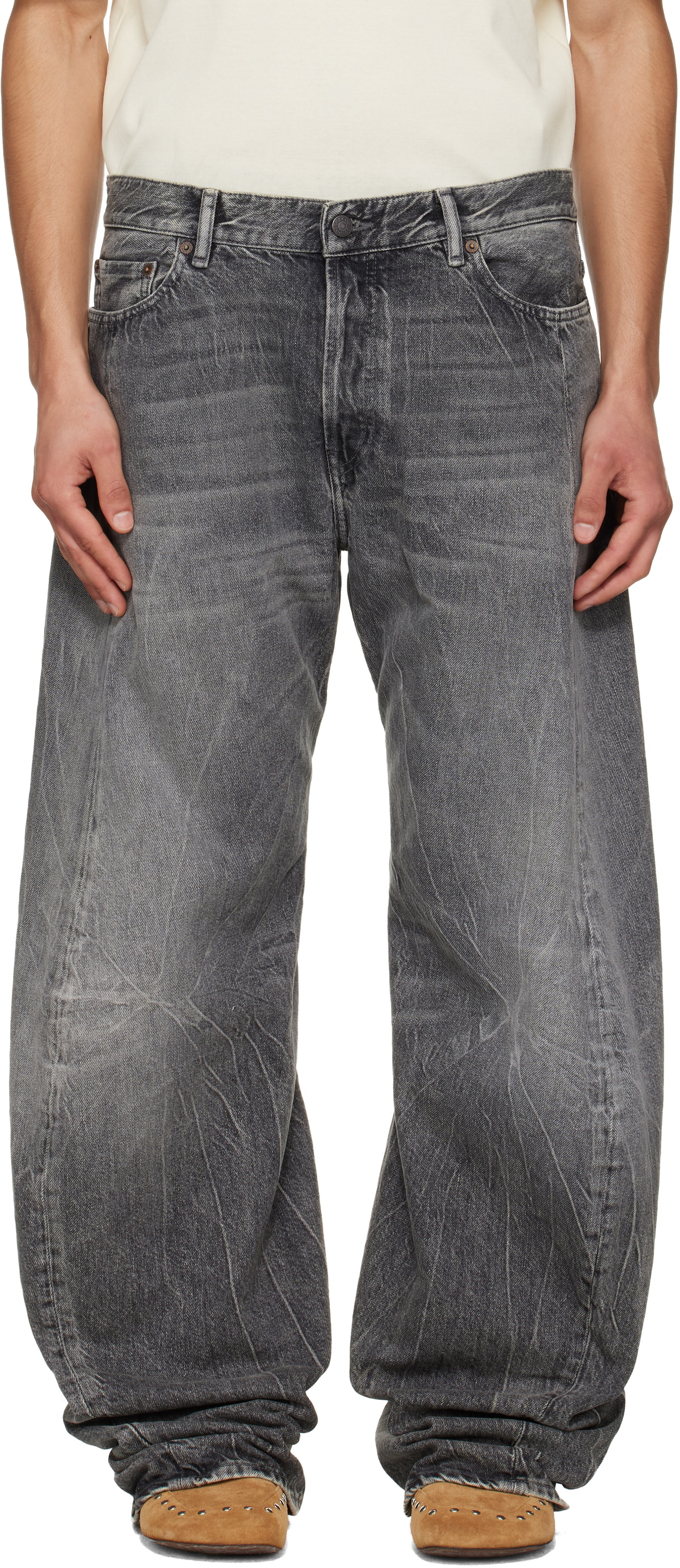 Acne Studios: Gray 2006M Jeans | SSENSE