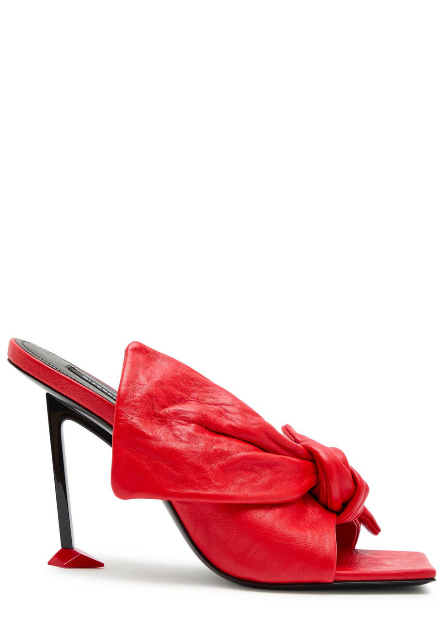 Givenchy 95 bow Leather Sandals Red