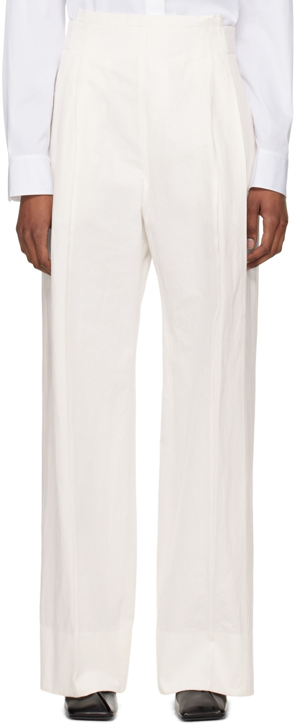 Photo: GIA STUDIOS White Pleated Trousers
