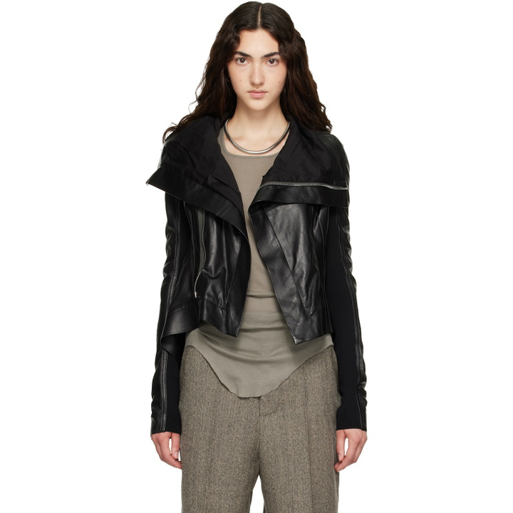 Photo: Rick Owens Black Tower Naska Biker Leather Jacket