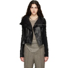 Rick Owens Black Tower Naska Biker Leather Jacket
