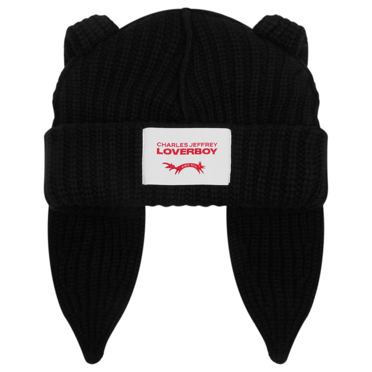 Charles Jeffrey LOVERBOY Black Chunky Crown Beanie Charles Jeffrey