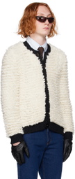 Ernest W. Baker White Crewneck Cardigan