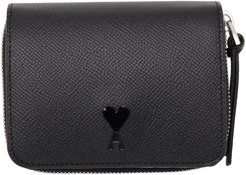 AMI Alexandre Mattiussi Black Ami de Cœur Wallet