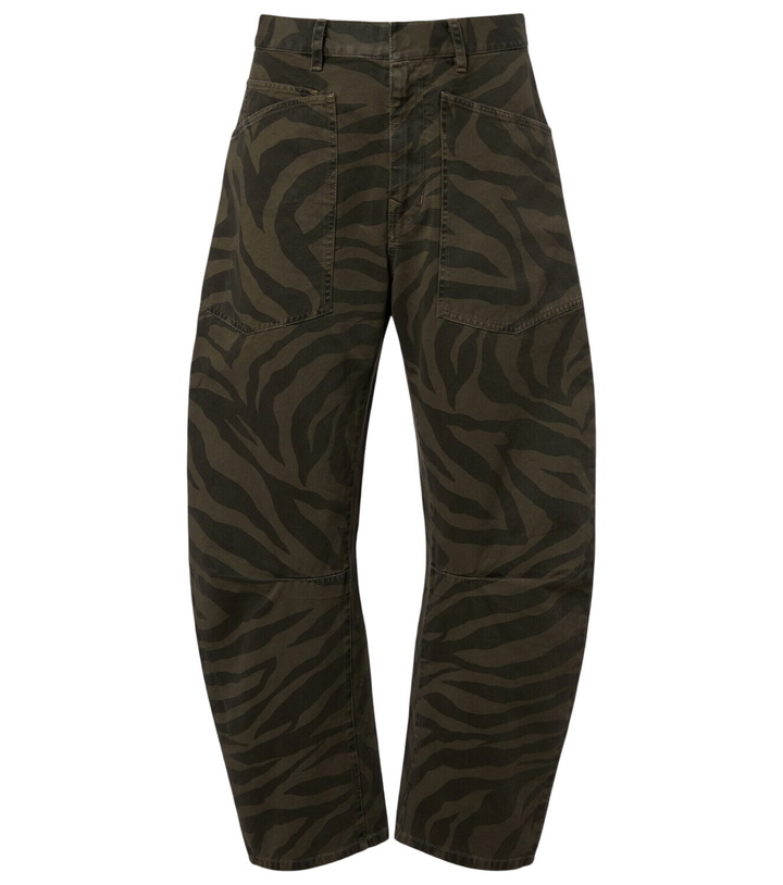 Photo: Nili Lotan Shon cropped barrel-leg jeans