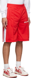Palm Angels Red Classic Track Shorts