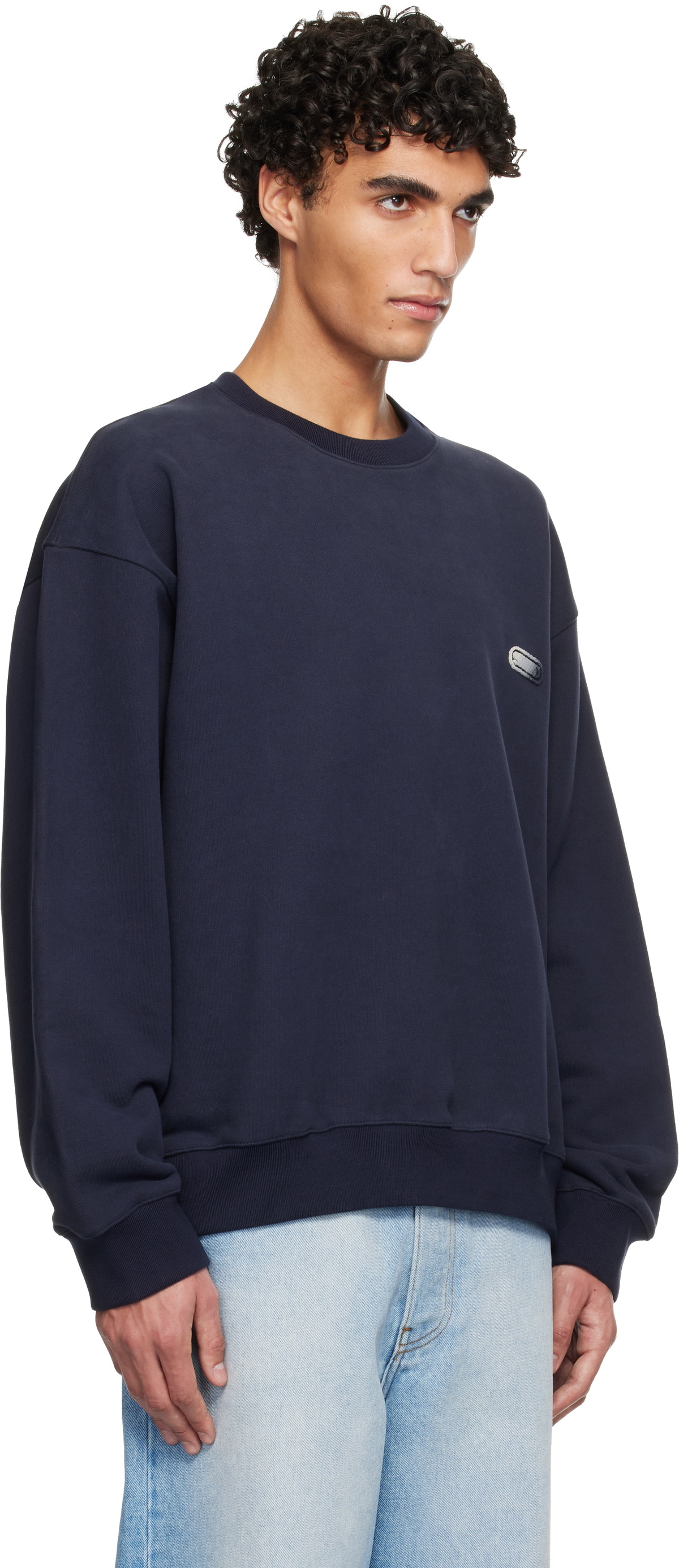 Solid Homme Navy Back Logo Sweatshirt