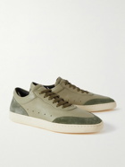 Officine Creative - Kris Lux Aero Suede-Panelled Leather Sneakers - Green