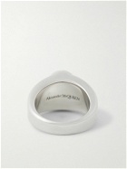Alexander McQueen - Skull Burnished Silver-Tone Signet Ring - Silver