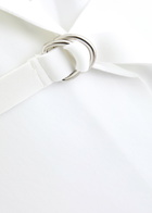 Norma Kamali Sack Belted Stretch-jersey Midi Dress White