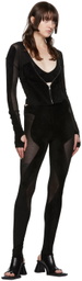 Dion Lee Black Chenille Intarsia Leggings