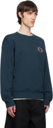 Givenchy Navy 'GIVENCHY' Medallion Sweatshirt