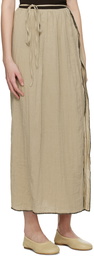 Baserange Beige Shok Maxi Skirt