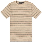 RRL Men's Stripe T-Shirt in Gold Multi