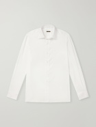 Rubinacci - Cutaway-Collar Cotton-Twill Shirt - White