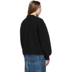 Chimala Black Quilted Crewneck Sweater