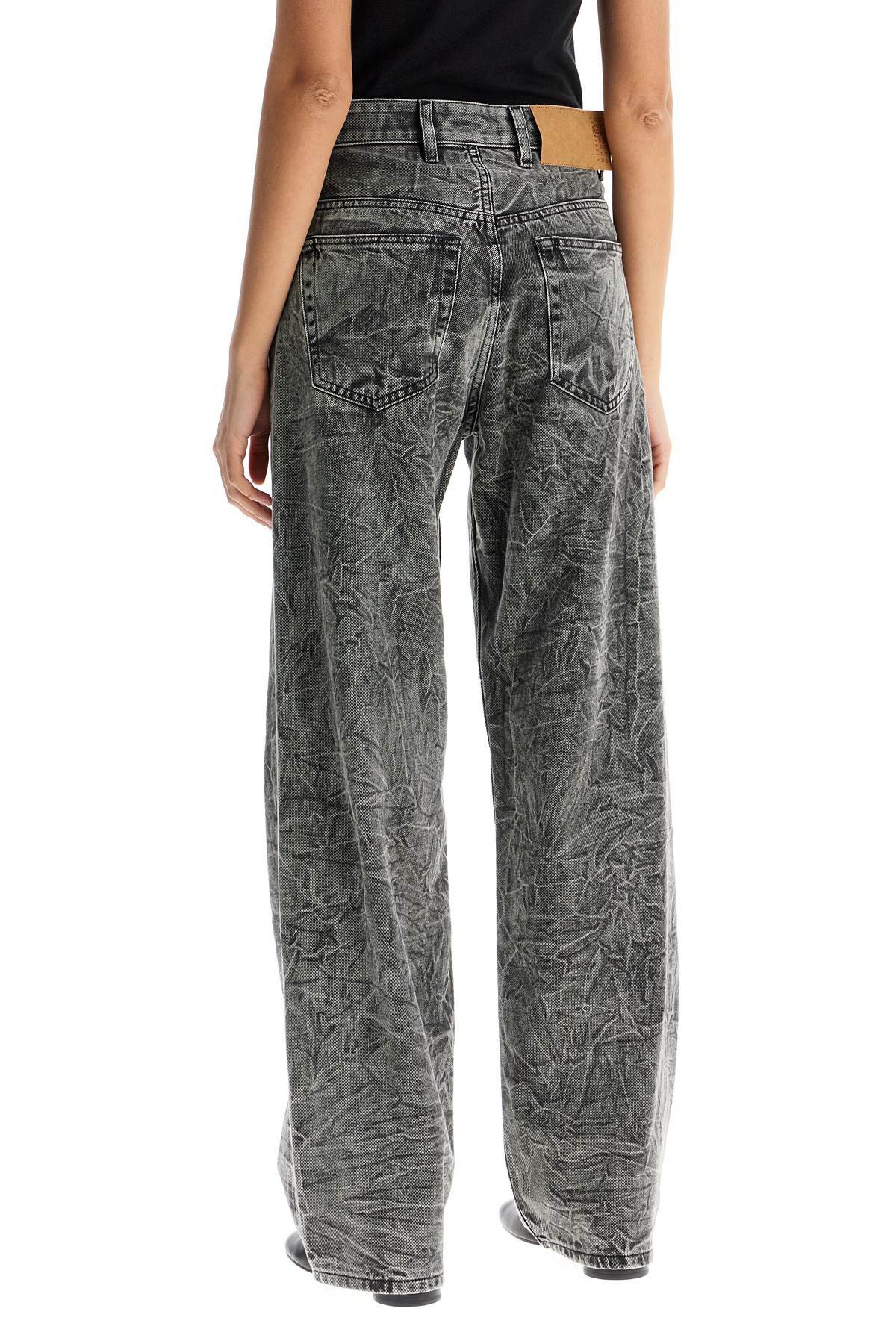 MM6 Maison Margiela Kids Metallic Effect Jeans in Silver