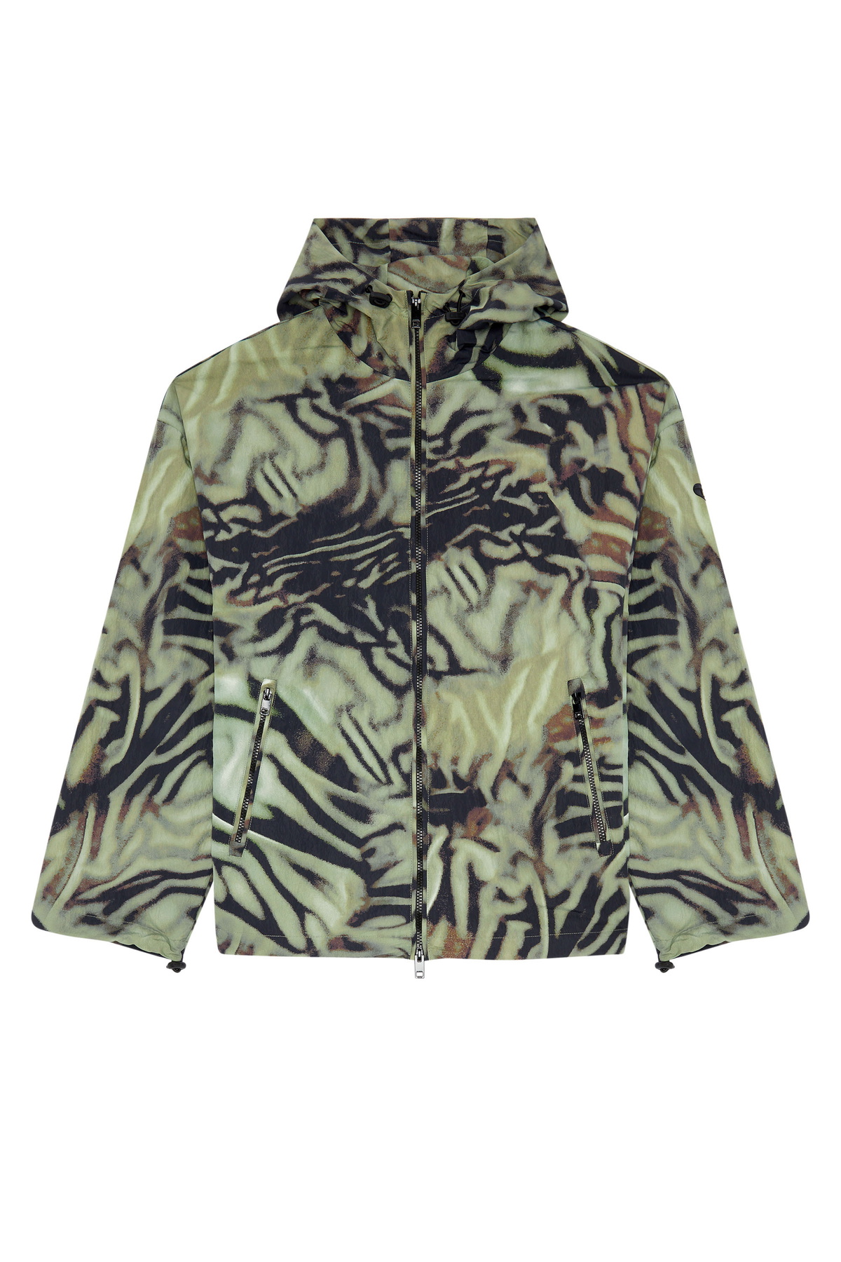 ぺる【DIESEL】LINED NYLON BLOUSON 262T J-CLAYS Man Rain Jacket | Black | Diesel