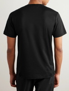 Stone Island - Logo-Appliquéd Garment-Dyed Cotton-Jersey T-Shirt - Black