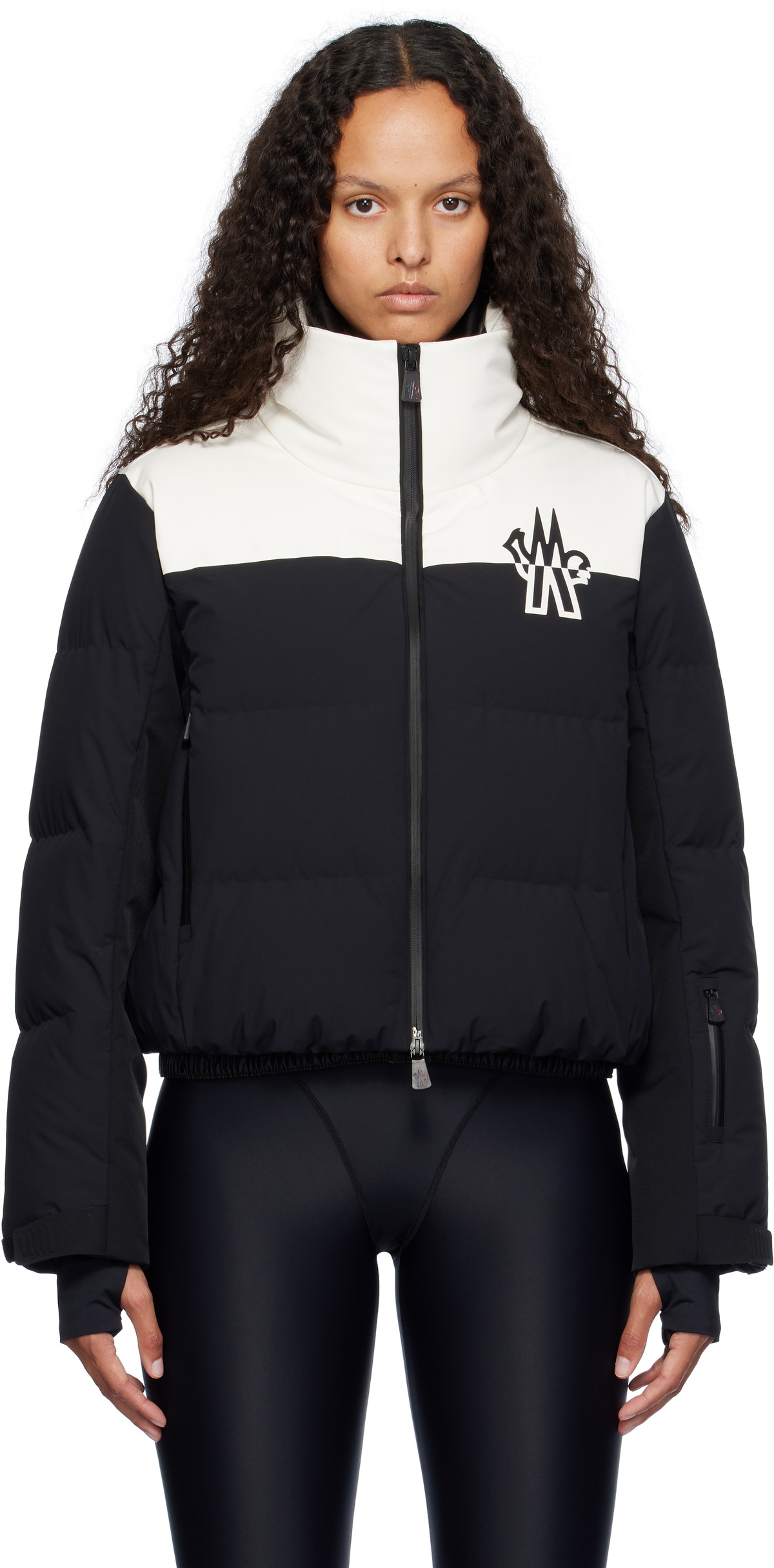 Moncler Grenoble Black & White Stennes Down Jacket Moncler Grenoble