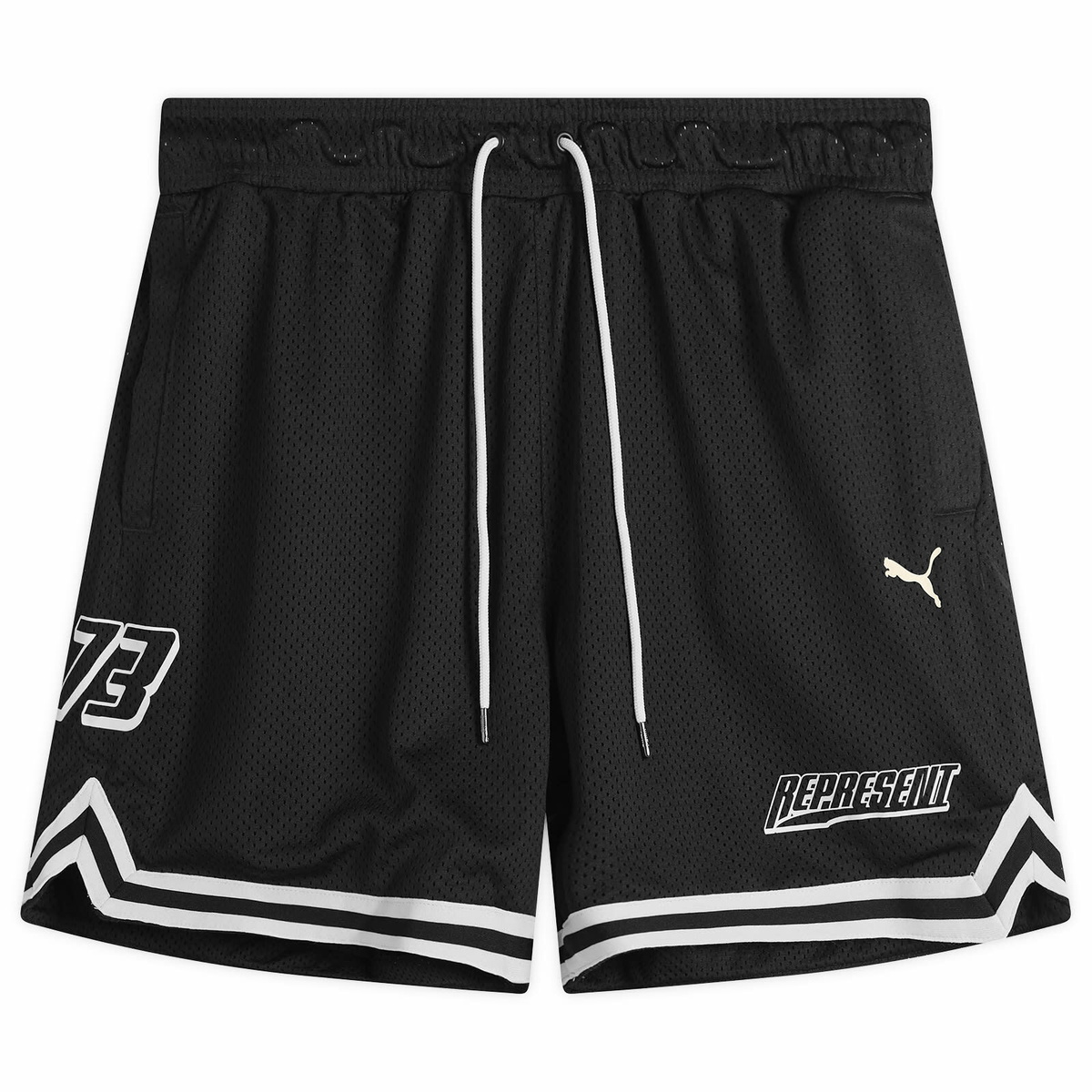 Puma Men's x Represent Graphic Shorts in Puma Men's Black