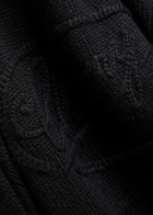 Cherry Los Angeles Logo Knitted Alpaca-blend Henley Jumper Black
