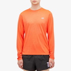 New Balance Men's Athletics Long Sleeve T-Shirt in Neo Flame