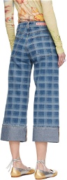 Molly Goddard Blue Leo Jeans