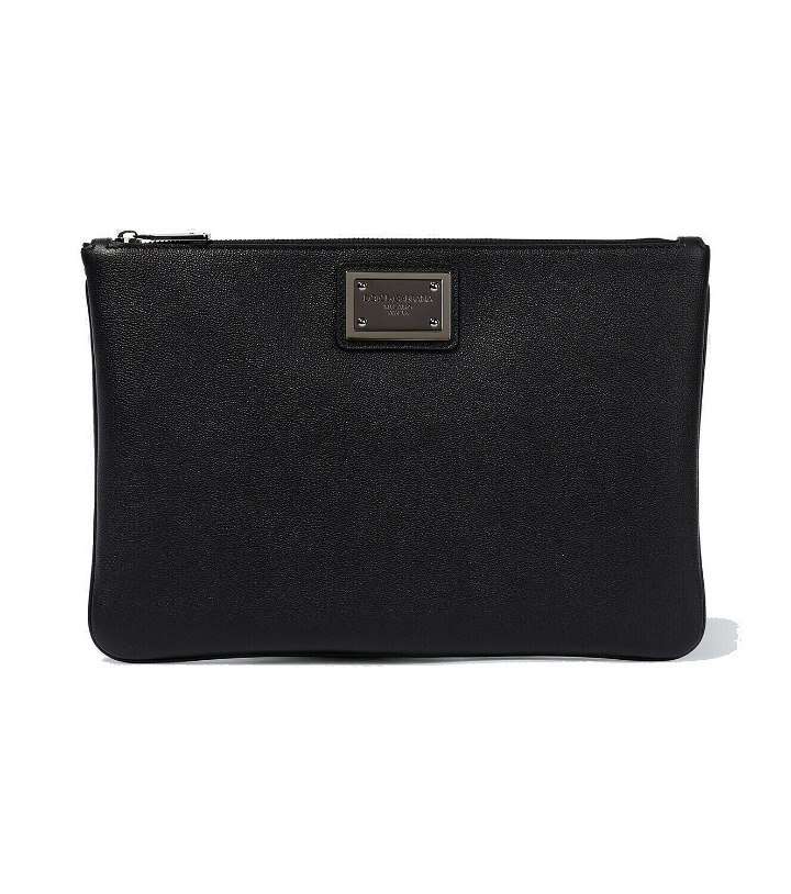 Photo: Dolce&Gabbana - Logo leather pouch